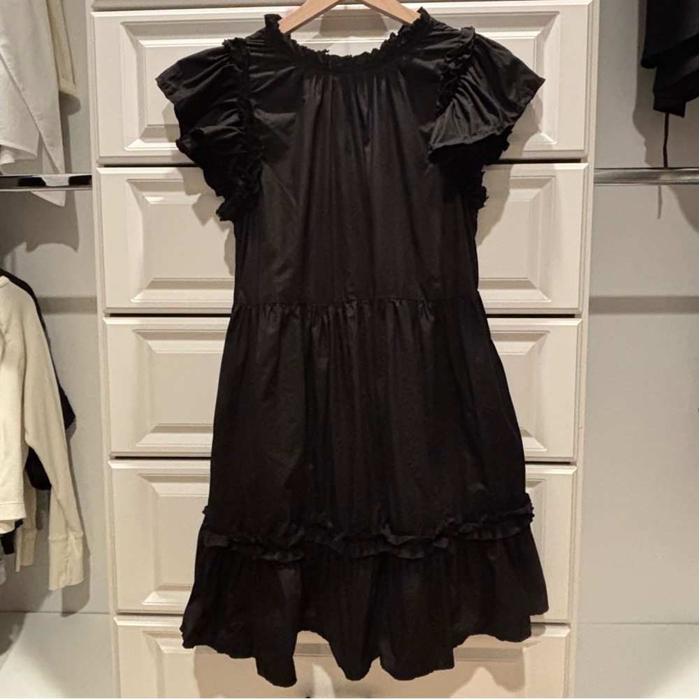 House of Harlow 1960 Black Ruffle Mini Dress